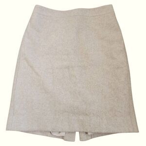 J. Crew Tan Mini Classic Wool Blend Pencil Skirt. Sz. 4